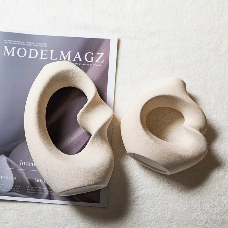 Dropshipping Shopify Nordic Modern Boho Ins Style Decorative Ceramic Aesthetic Flower Vase for Home Decor