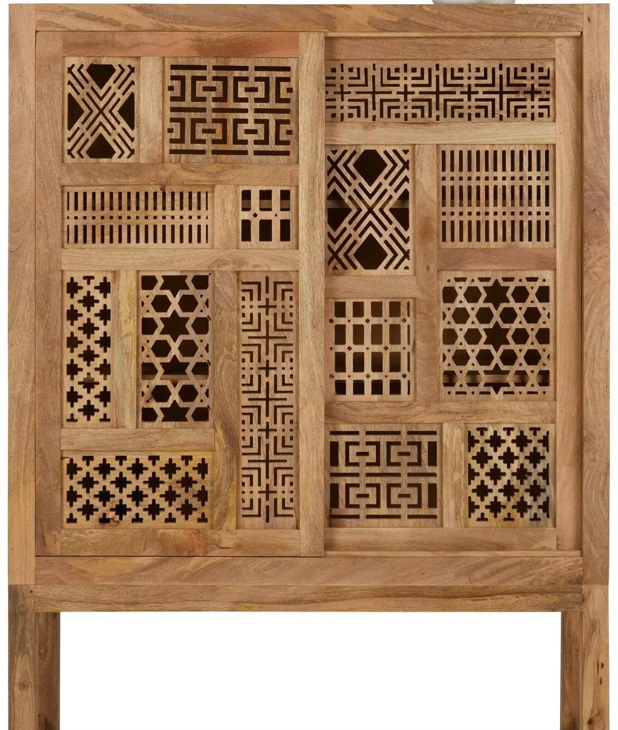 Canning Sliding Door Storage Cabinet Made from Mango Wood for Homes Offices and Hotels and for Dinning and Kitchen Storage OEM