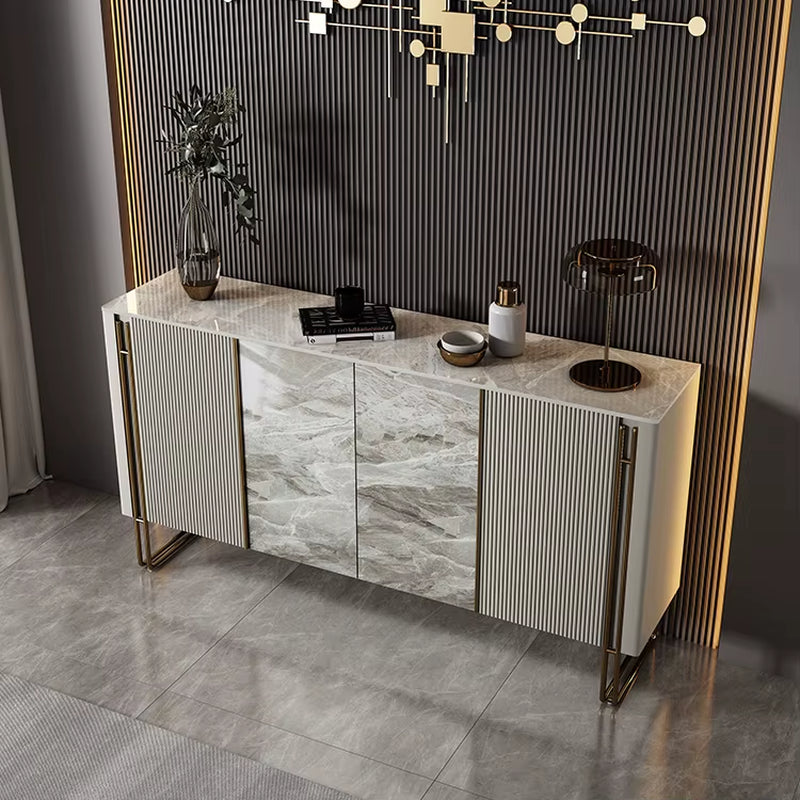 Home Modern Light Luxury Porch Cabinet Italian Rock Plate Decorative Door Entry Kitchen Sideboard Large Stylish Shoe Cabinet
