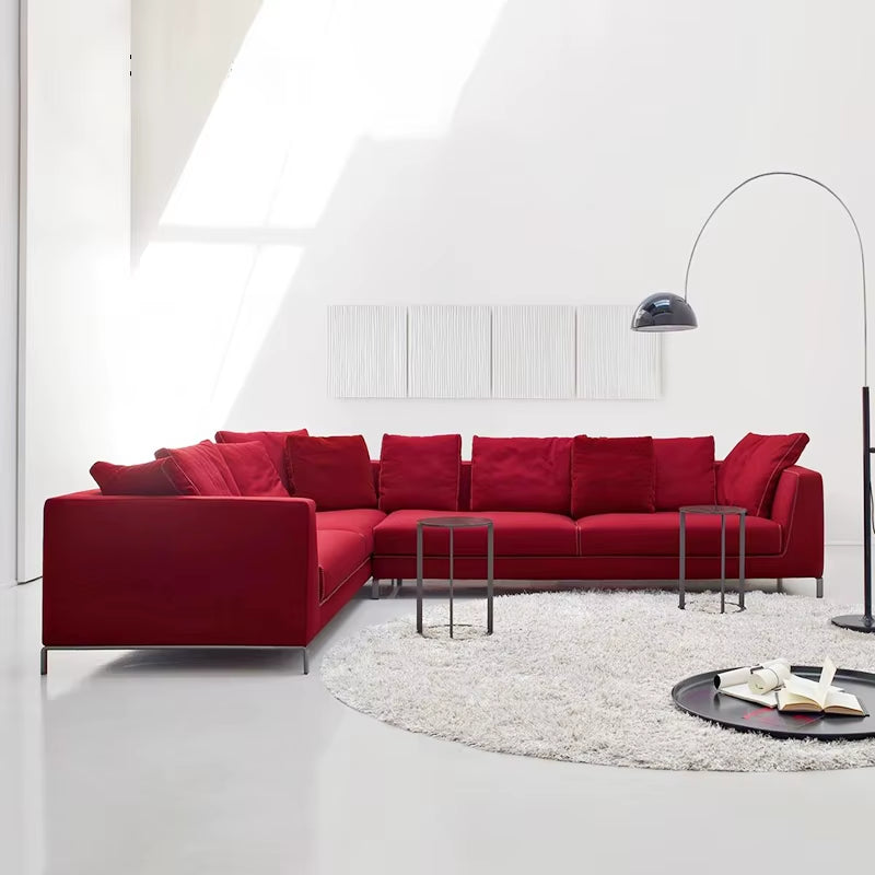Couches Sofa Set Designs Fabric Modern Italian Modular Leather Sectional L Shaped Couch Sofa Set