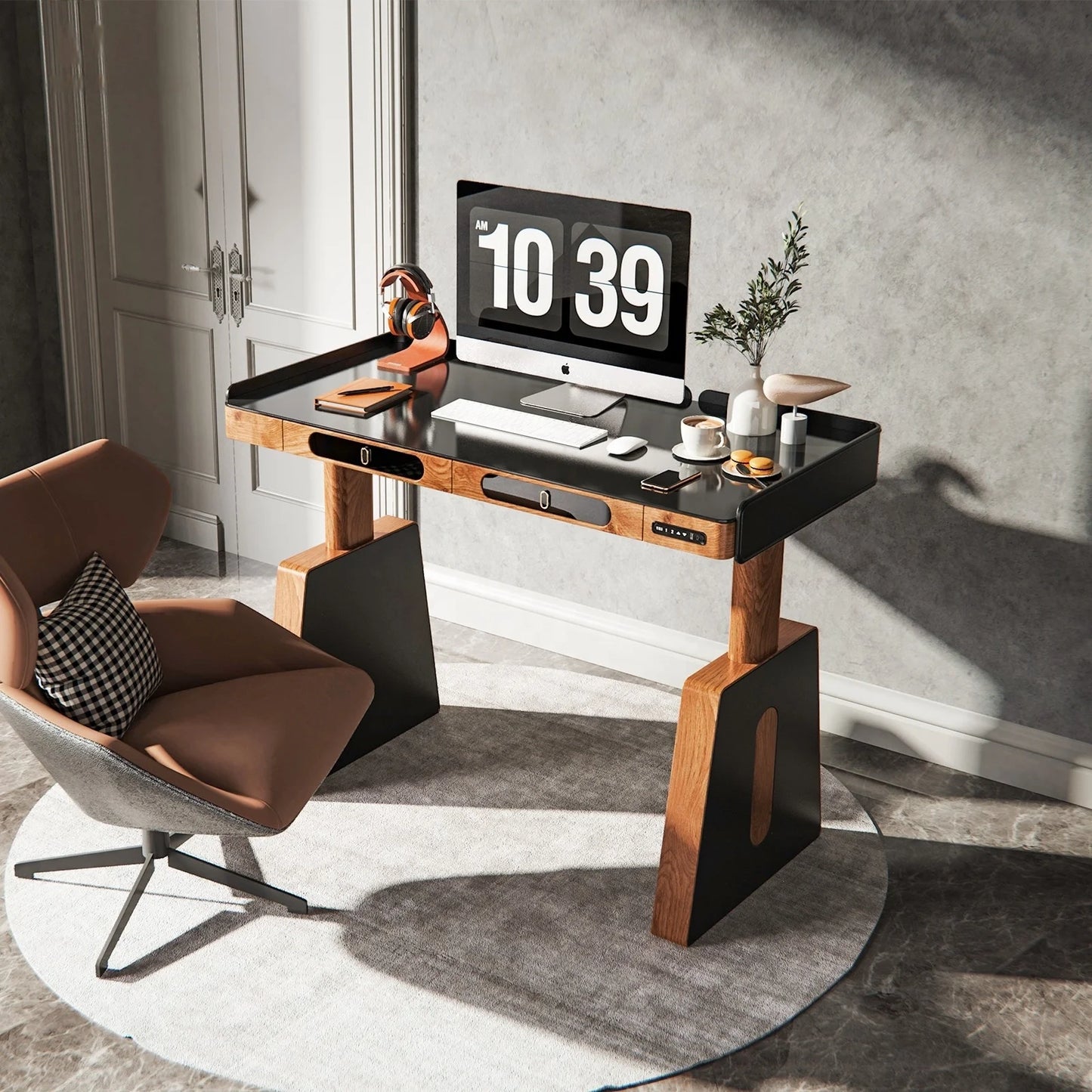ElevateX | Smart Electric Sit-Stand Desk with USB & Type-C – Modern Ergonomic Office Solution