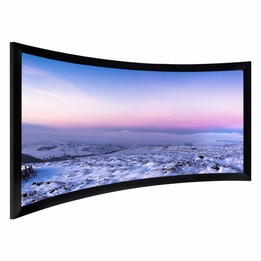 150 Inch Curved Fixed Frame Projector Screen Home Theater Outdoor Aluminum Housing Matte White Led Projector Screens