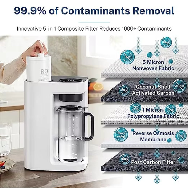 Countertop Reverse Osmosis Water Filter Manual Desktop Water Dispensers Ro Water Purifier