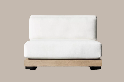 Nordic Haven | Luxury Teak Poolside Daybed & Patio Lounge Set – Contemporary Outdoor Sofa Furniture