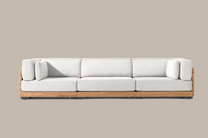 Nordic Haven | Luxury Teak Poolside Daybed & Patio Lounge Set – Contemporary Outdoor Sofa Furniture