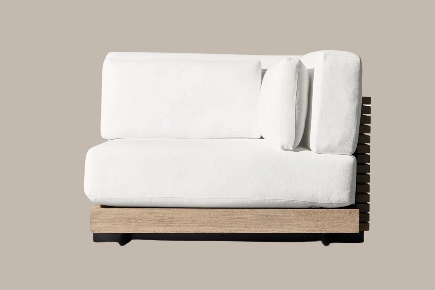 Nordic Haven | Luxury Teak Poolside Daybed & Patio Lounge Set – Contemporary Outdoor Sofa Furniture