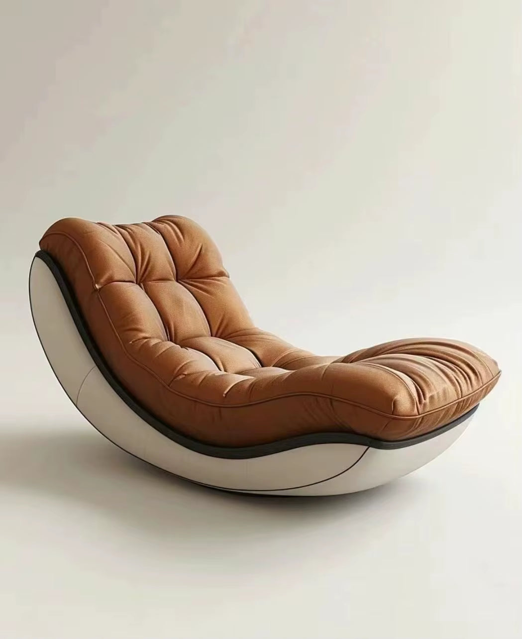 Contemporary Retro Single Reclining Chaise Lounge Sofa for Bedroom, Study, or Casual Living Room Use