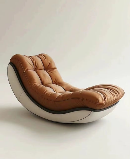 Contemporary Retro Single Reclining Chaise Lounge Sofa for Bedroom, Study, or Casual Living Room Use