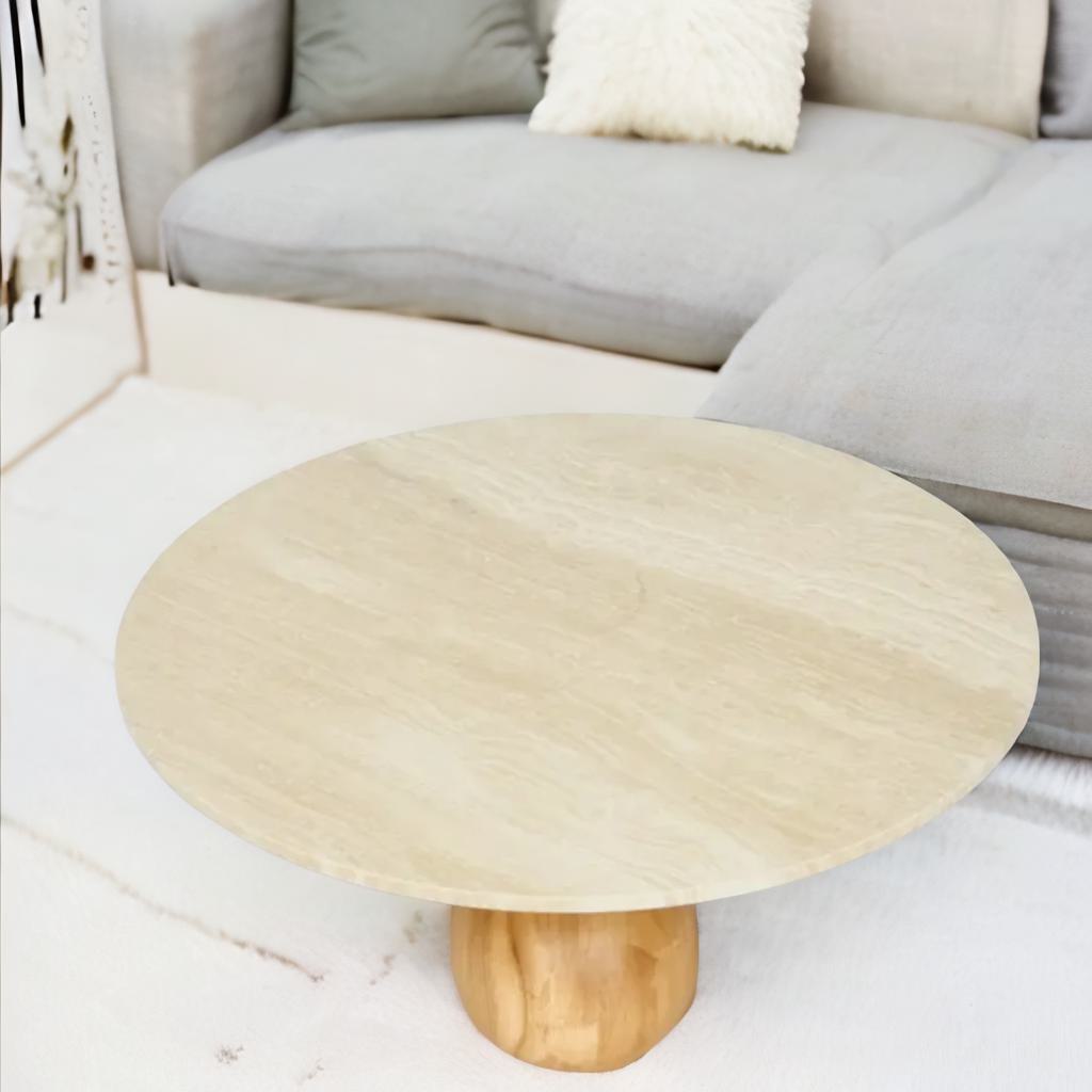 Italian Elegance | Luxury Marble Bowl-Shaped Center Coffee Table