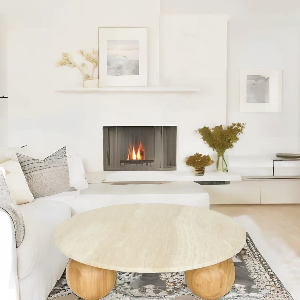 Italian Elegance | Luxury Marble Bowl-Shaped Center Coffee Table