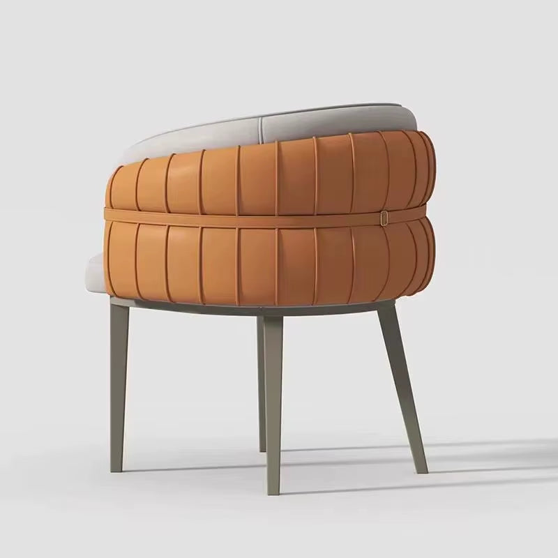 Contemporary Luxury Leather Dining Chair for Kitchen Restaurant Hotel or Banquet Steel Metal Modern Style Seat