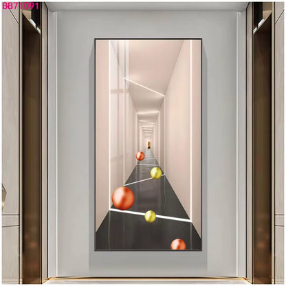 Abstract 3D Effect Crystal Porcelain Painting Wall Art Fish Picture Print for Home Decoration Tableau Mural Painting Art