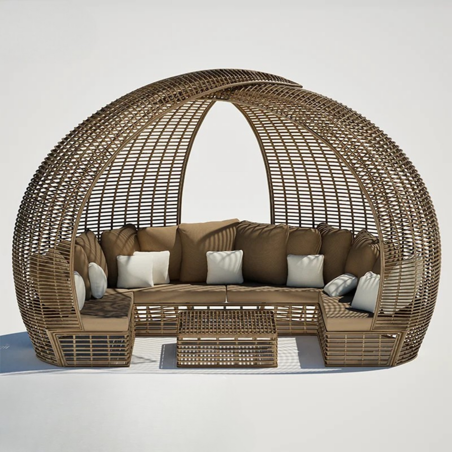 Aurelia Sunbed Retreat | Minimalist Outdoor Pool Lounger & Teak Table Set