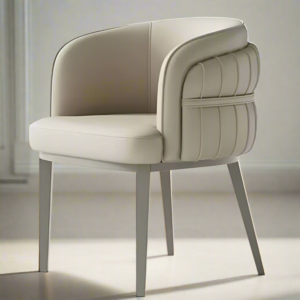 Contemporary Luxury Leather Dining Chair for Kitchen Restaurant Hotel or Banquet Steel Metal Modern Style Seat