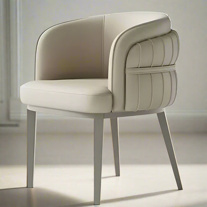 Contemporary Luxury Leather Dining Chair for Kitchen Restaurant Hotel or Banquet Steel Metal Modern Style Seat