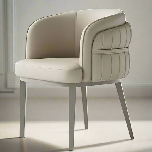 Contemporary Luxury Leather Dining Chair for Kitchen Restaurant Hotel or Banquet Steel Metal Modern Style Seat