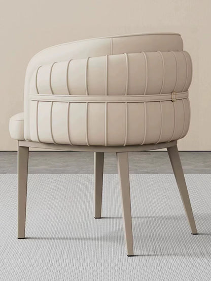 Contemporary Luxury Leather Dining Chair for Kitchen Restaurant Hotel or Banquet Steel Metal Modern Style Seat