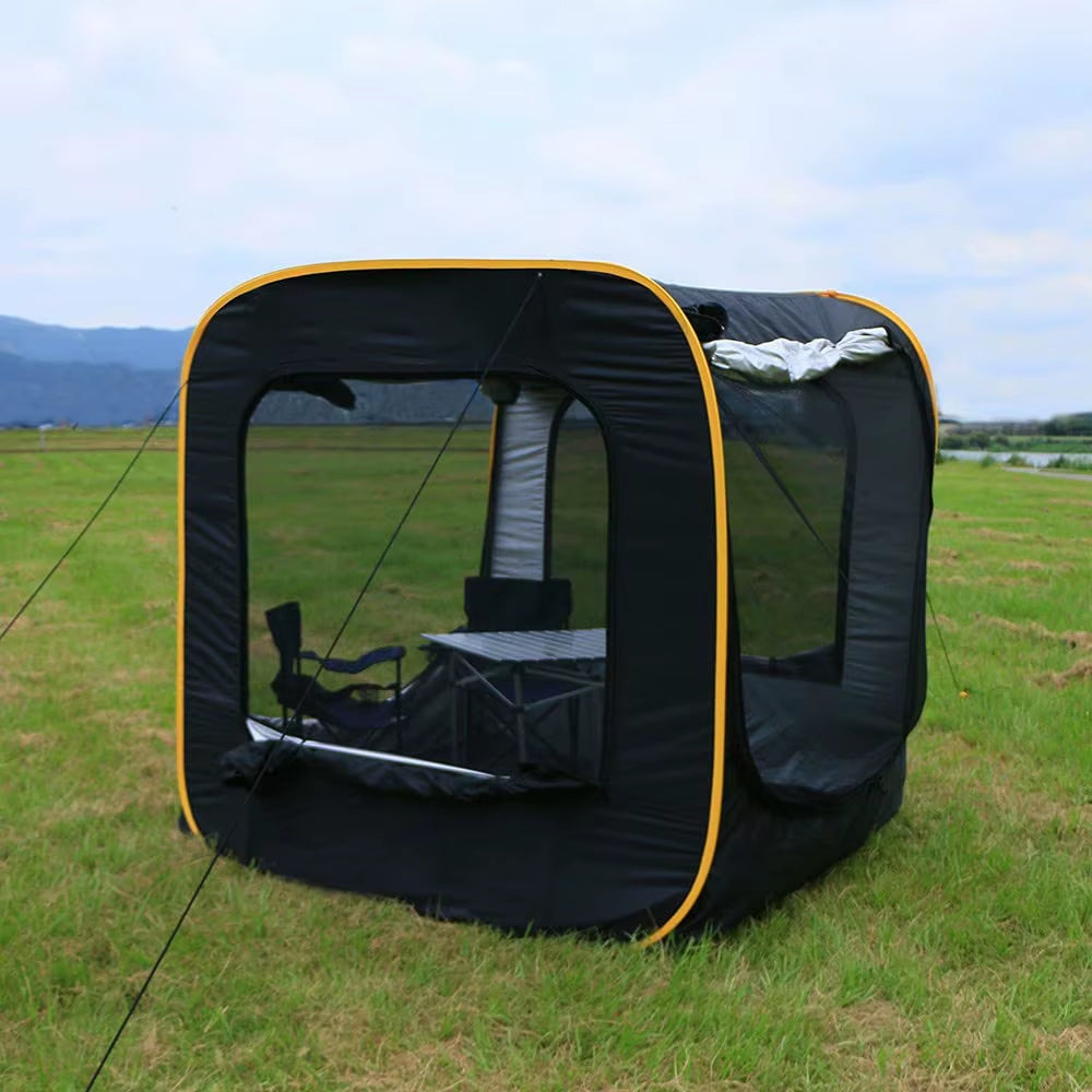 Black Water Proof Anti-Uv Cube Pop-Up Cabin Car Rear Tent Car Tail Tent Pop up Suv Car Tailgate Tent