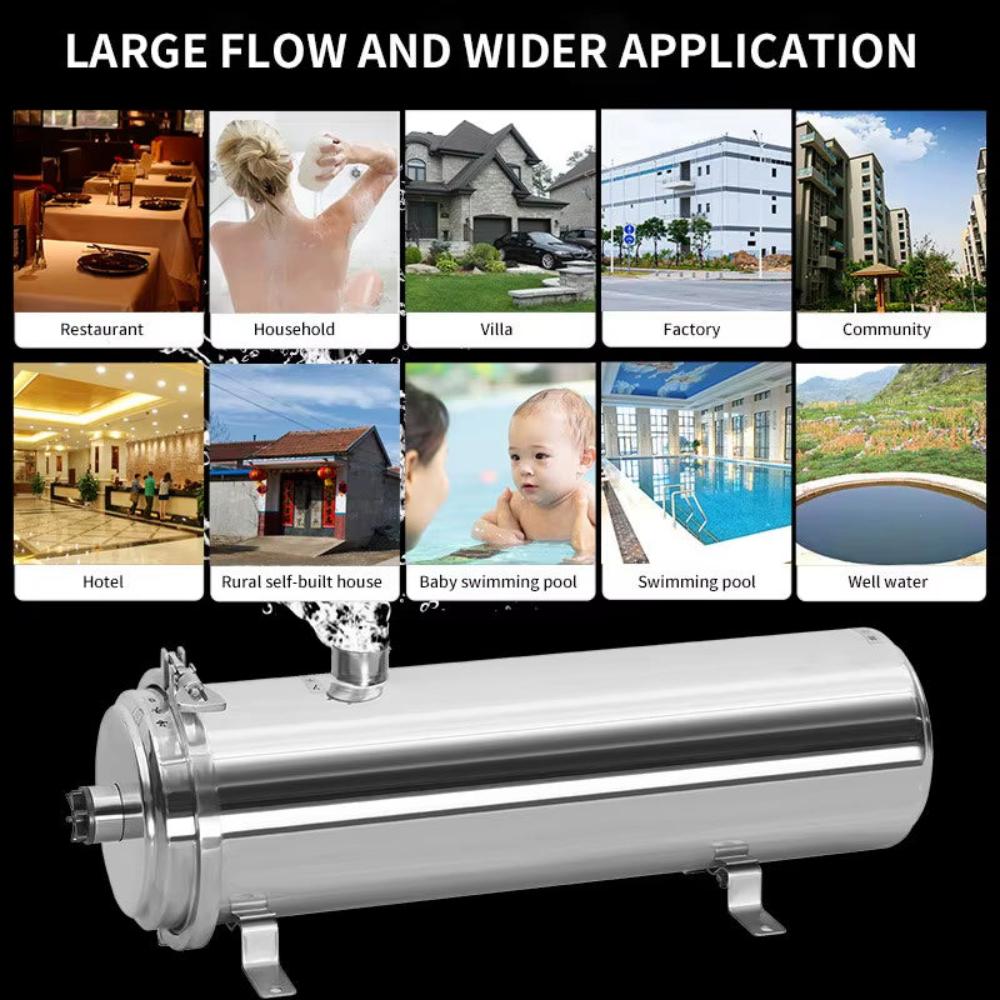 2000L Water Purifier Machine Pvdf Washable Whole House Water Filter Stainless Steel Water Filters