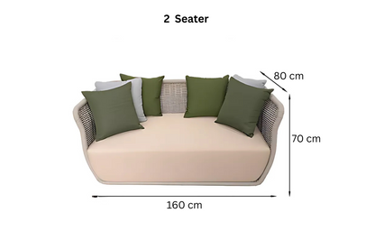 Primora Solis | Luxury Outdoor Rope Sofa Set with Aluminum Frame & Waterproof Cushions