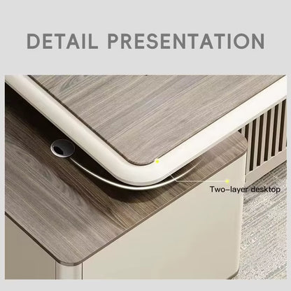 2024 Custom Commercial Furniture Modern High Density Board Boss Office Table Ceo Executive Manager Ceo President Desk
