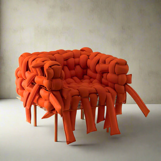 Contemporary High-End Fabric and Metal Sofa Chair for Comfortable Living Room Reception in Villas