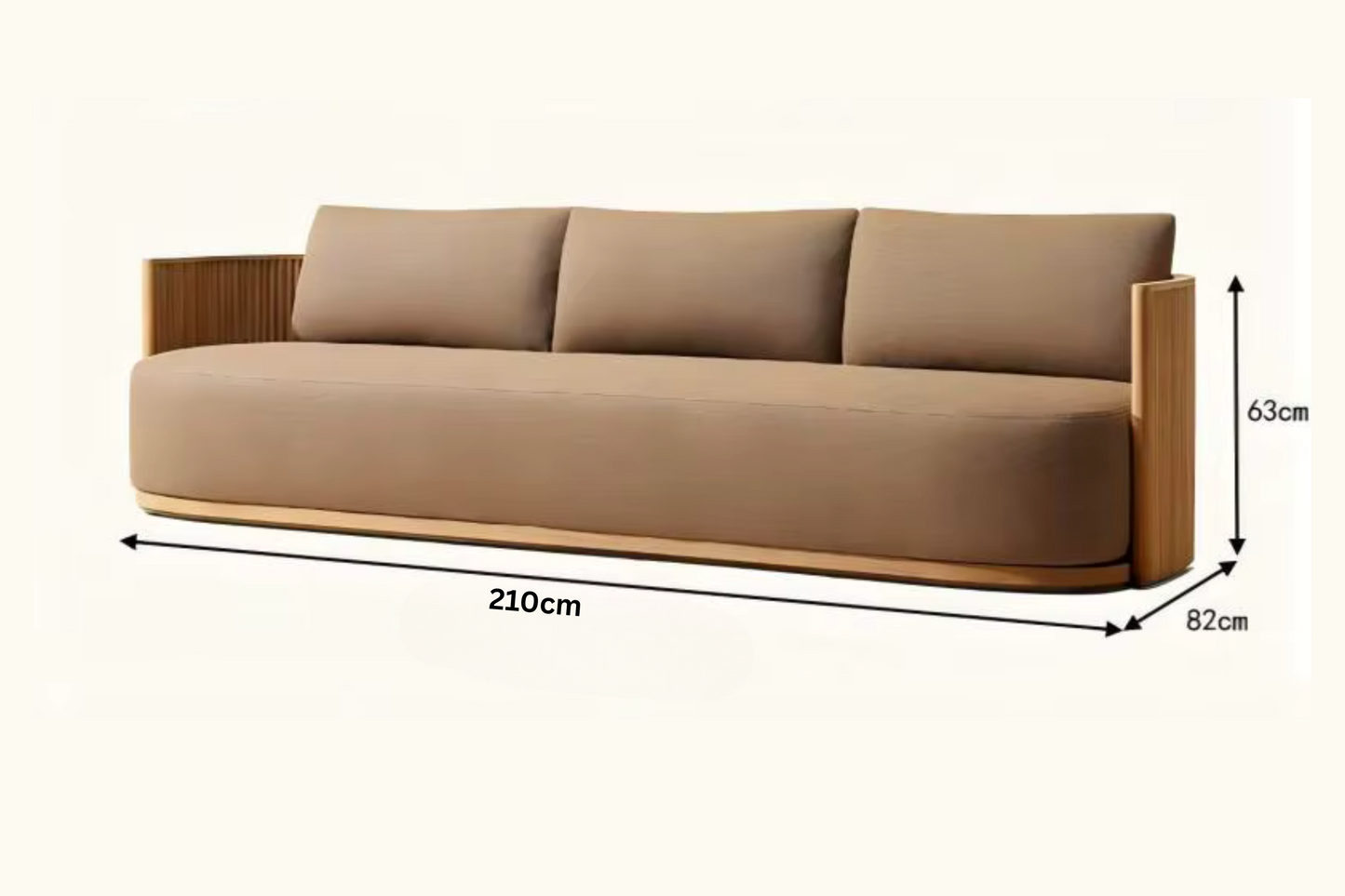 Defaico Haven | Teak Outdoor Patio Sofa Set – Modern Luxury for Garden, Courtyard & Terrace