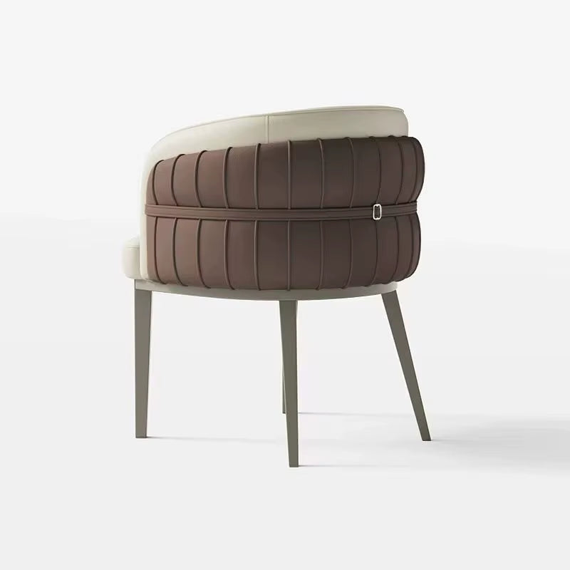Contemporary Luxury Leather Dining Chair for Kitchen Restaurant Hotel or Banquet Steel Metal Modern Style Seat