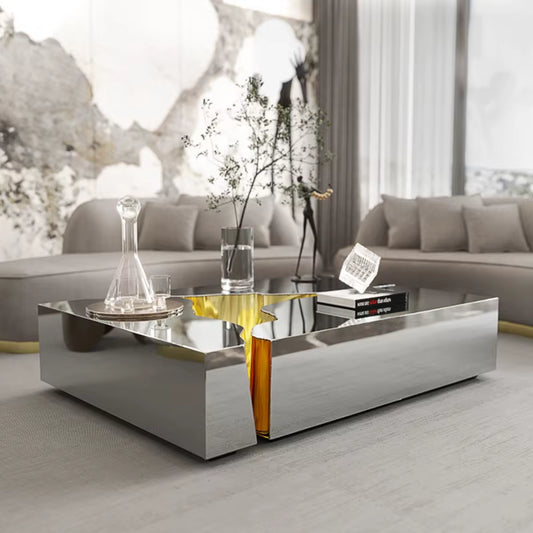 Cheap Furniture Wholesale Fashion Style Rectangular Mirror Coffee Table Hotel Living Room Furniture Hot Sale