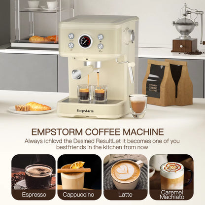 2024 New Product Professional Milk Frother Cappuccino Appliance Two in One Espresso Coffee Machine for Commercial Use