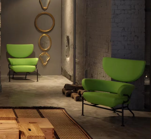 Contemporary Velvet Leather Upholstered Armchair with Stainless Steel Legs for Living Room and Bedroom