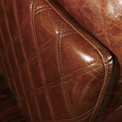 Regal Chesterfield | Genuine Brazilian Top-Grain Leather Sofa – Classic 3+2+1 Seater Elegance