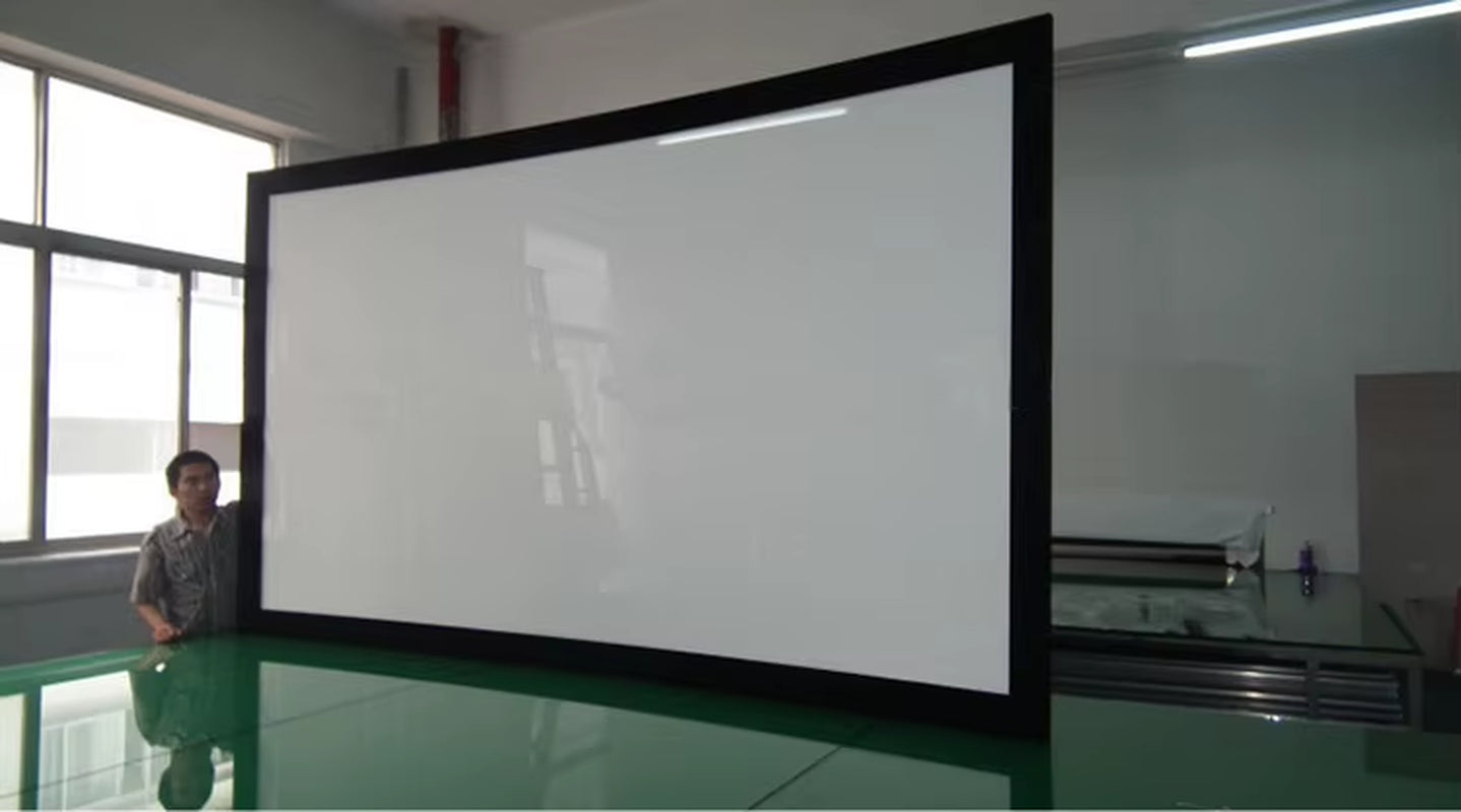 150 Inch Curved Fixed Frame Projector Screen Home Theater Outdoor Aluminum Housing Matte White Led Projector Screens