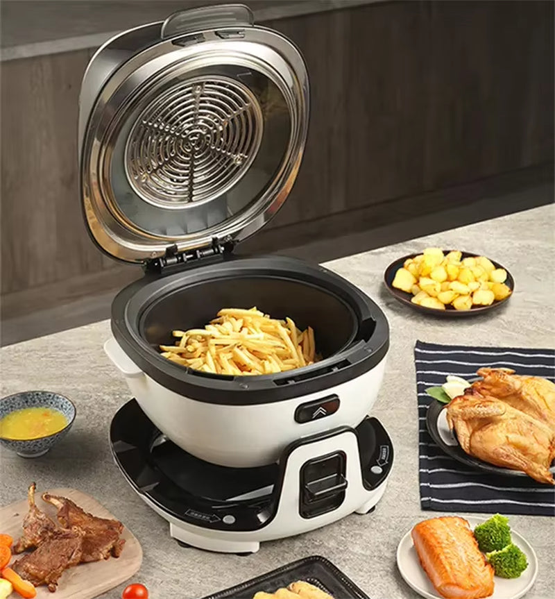 5 in 1 Multifunctional with Stir Fry Rolling Air Fryer 6L round Shape Digital Touch Screen Air Fryer