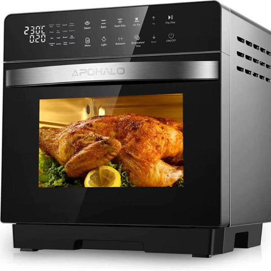 16-In-1 Multi-Functional 20L Steam Oven with Steaming, Air Fryer, Baking, Rotisserie, Slow Cook, and Keep Warm Functions