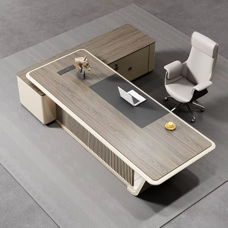2024 Custom Commercial Furniture Modern High Density Board Boss Office Table Ceo Executive Manager Ceo President Desk