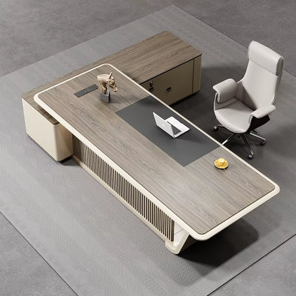 2024 Custom Commercial Furniture Modern High Density Board Boss Office Table Ceo Executive Manager Ceo President Desk