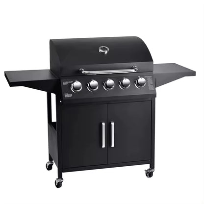 CE 2 in 1 Charcoal and Gas Combo Barbecue BBQ Gas Grills Large Capacity Cooking Area with Thermometer