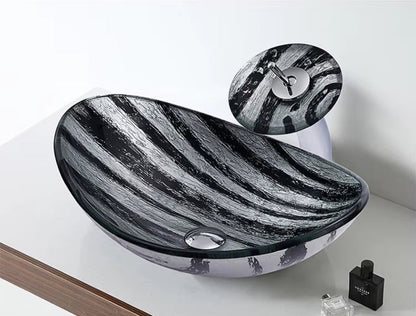 China Factory Counter Top Boat Shape Blue Easy Bathroom Sinks Sets Outdoor Handwashing Lavabo Wash Basin