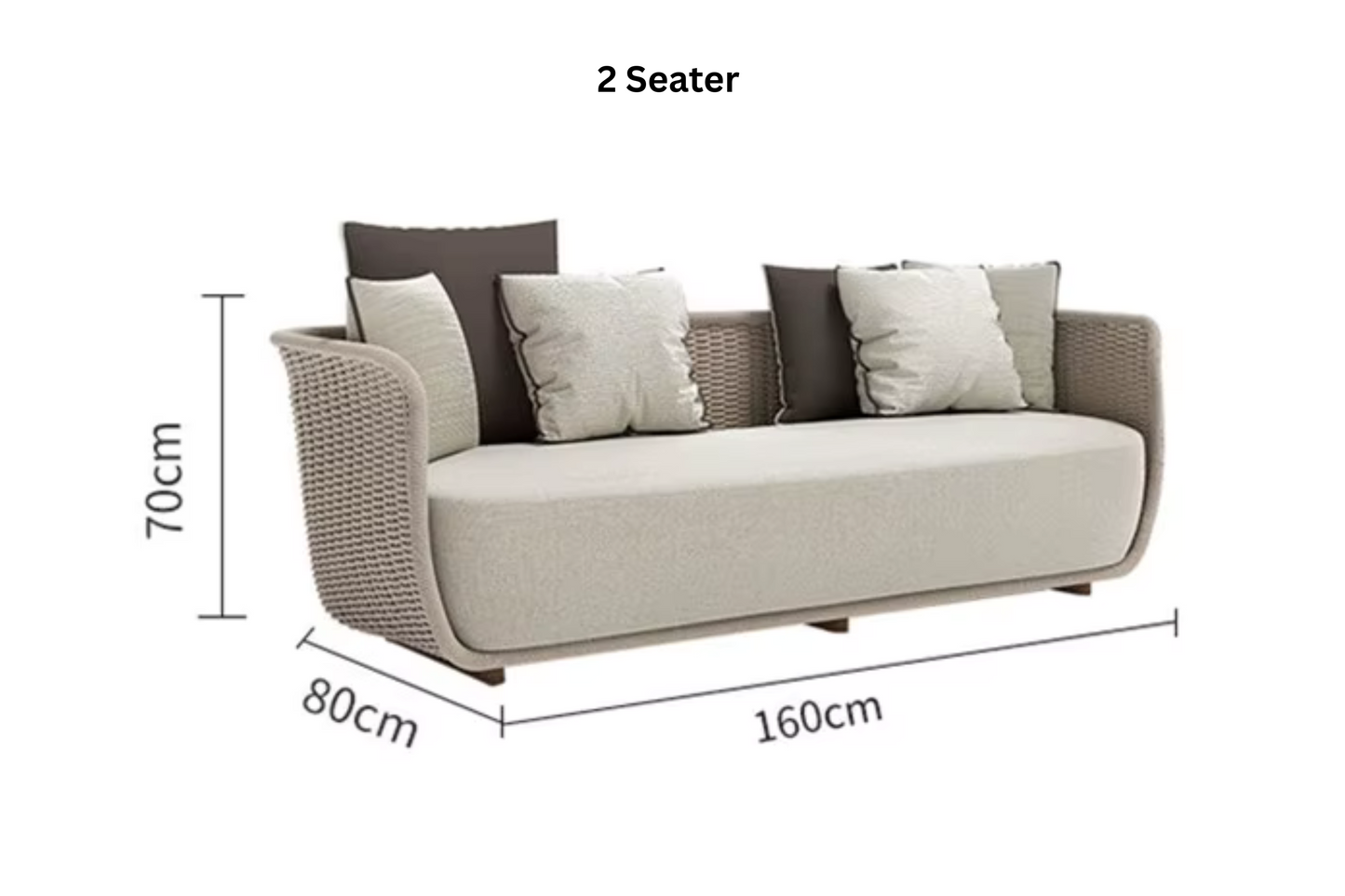 Primora Solis | Luxury Outdoor Rope Sofa Set with Aluminum Frame & Waterproof Cushions