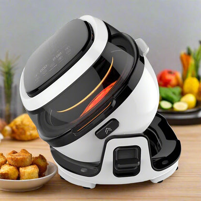 5 in 1 Multifunctional with Stir Fry Rolling Air Fryer 6L round Shape Digital Touch Screen Air Fryer