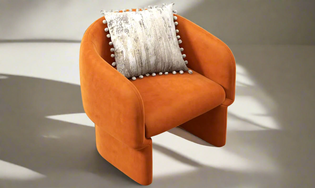 Contemporary Nordic Fabric Single Sofa Chair for Living Room, Bedroom, Hotel, and Club Reception Spaces
