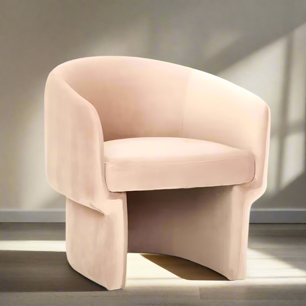 Contemporary Nordic Fabric Single Sofa Chair for Living Room, Bedroom, Hotel, and Club Reception Spaces