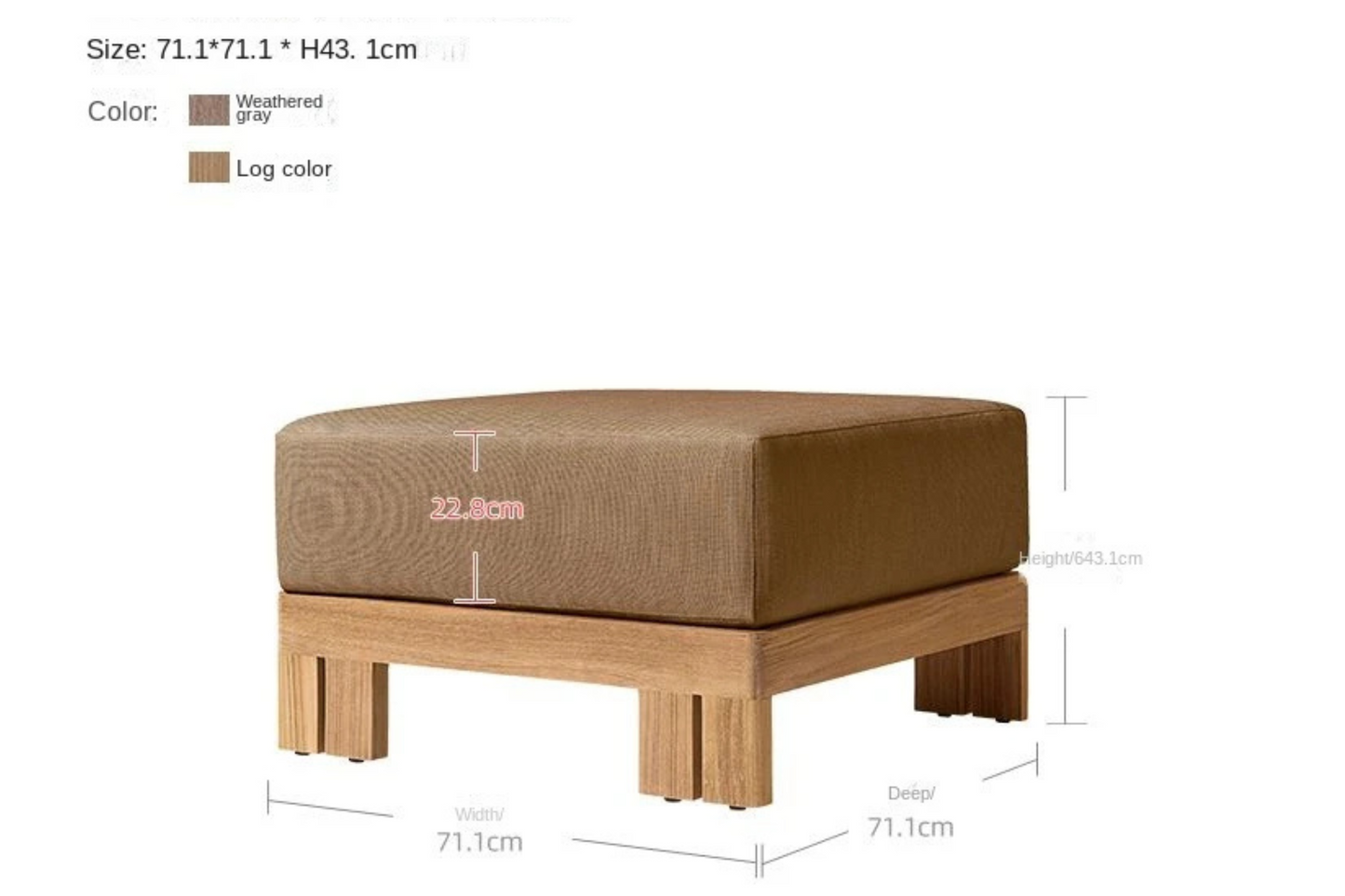 Nordic Terra | Teak Balcony & Patio Sofa Set – All-Weather Outdoor Lounge for Garden & Villa Living