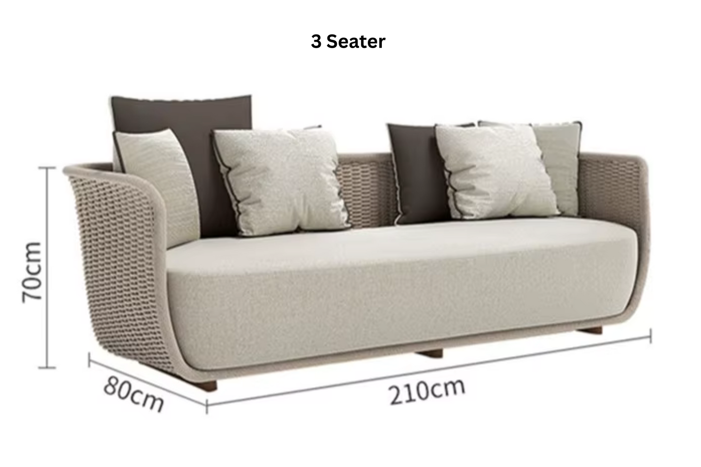 Primora Solis | Luxury Outdoor Rope Sofa Set with Aluminum Frame & Waterproof Cushions