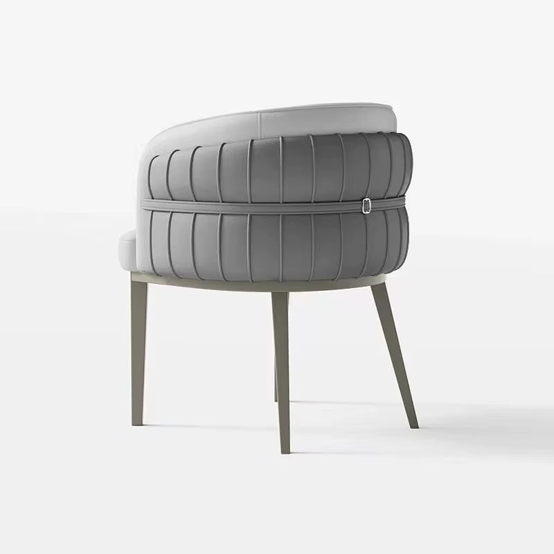 Contemporary Luxury Leather Dining Chair for Kitchen Restaurant Hotel or Banquet Steel Metal Modern Style Seat