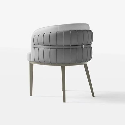 Contemporary Luxury Leather Dining Chair for Kitchen Restaurant Hotel or Banquet Steel Metal Modern Style Seat