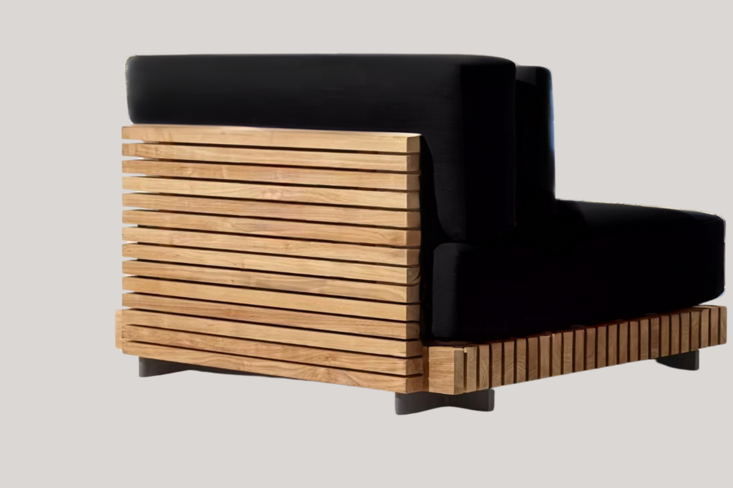 Nordic Haven | Luxury Teak Poolside Daybed & Patio Lounge Set – Contemporary Outdoor Sofa Furniture
