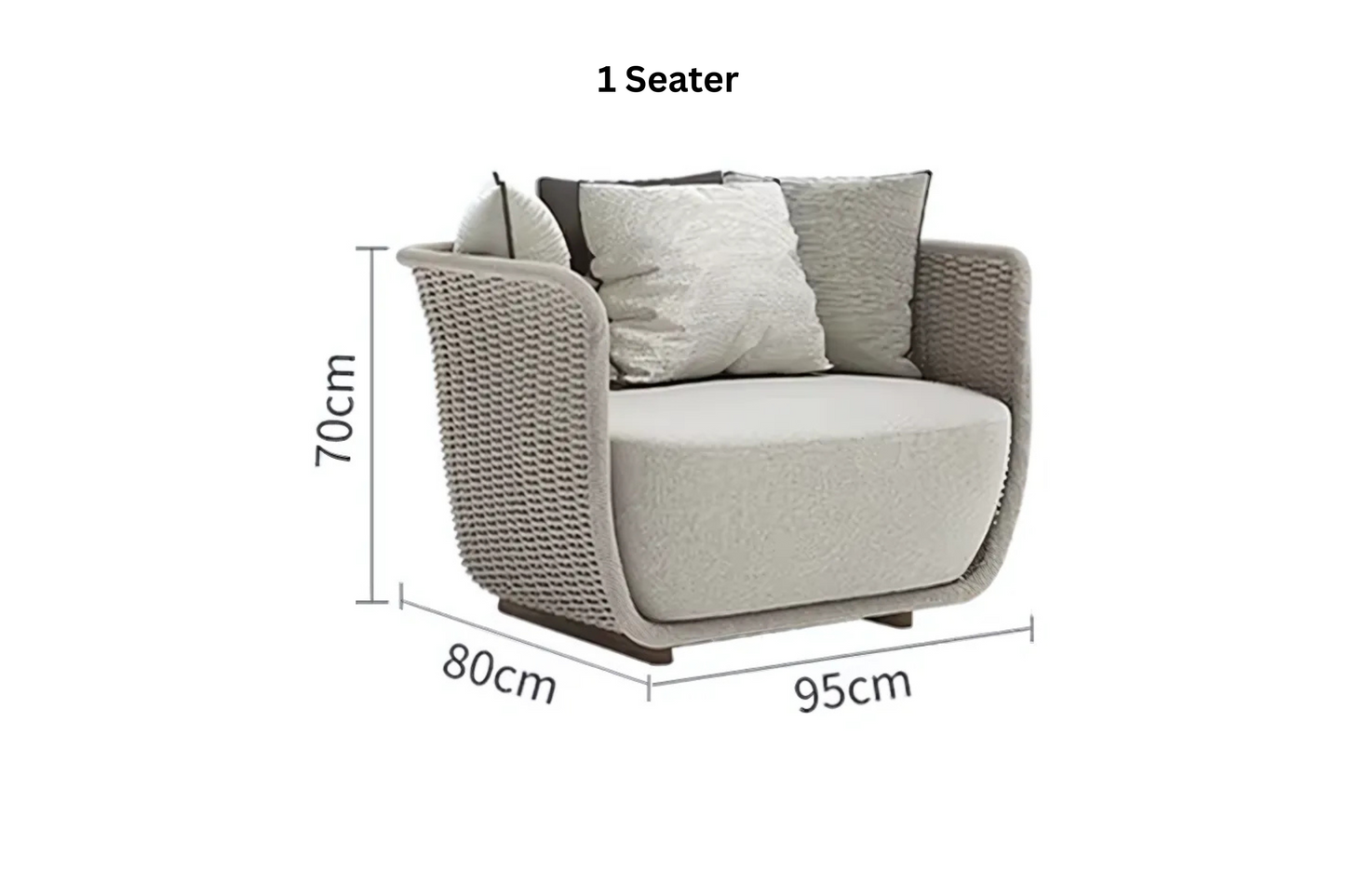 Primora Solis | Luxury Outdoor Rope Sofa Set with Aluminum Frame & Waterproof Cushions