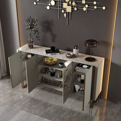 Home Modern Light Luxury Porch Cabinet Italian Rock Plate Decorative Door Entry Kitchen Sideboard Large Stylish Shoe Cabinet